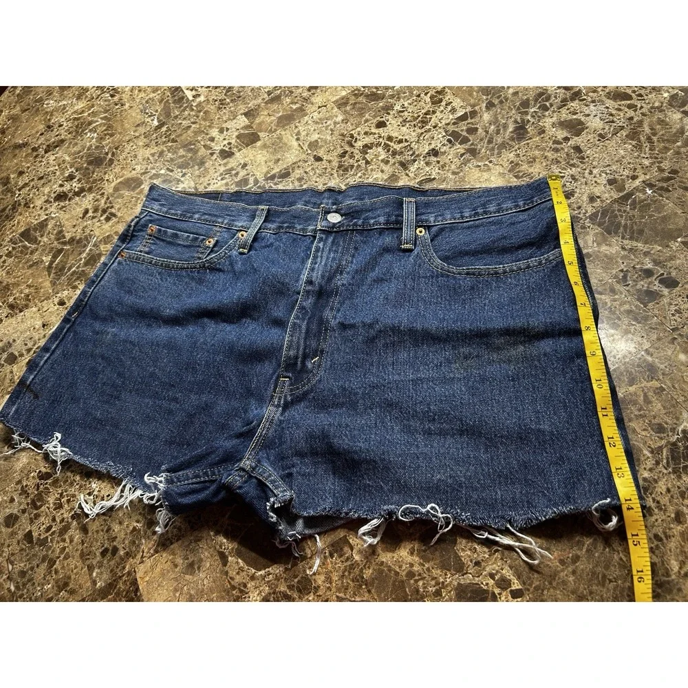 Levi's 405 Women's Denim Jean Shorts Size 40 L 10 Blue Cut Off
